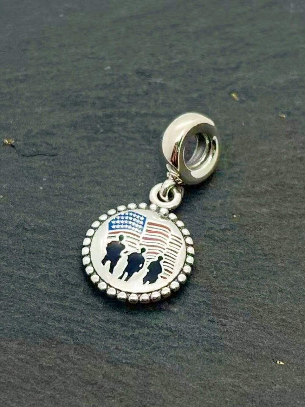 Pandora U.S. Army's Exclusive Charm Sterling Silver Dangle Charm Jewelry